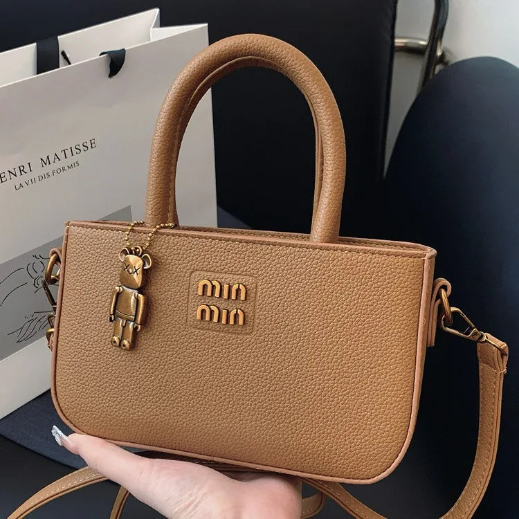 Women's Small Square Nylon Shoulder Bag for Mobile Phone