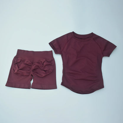 Seamless Yoga Top and Shorts Set for Women