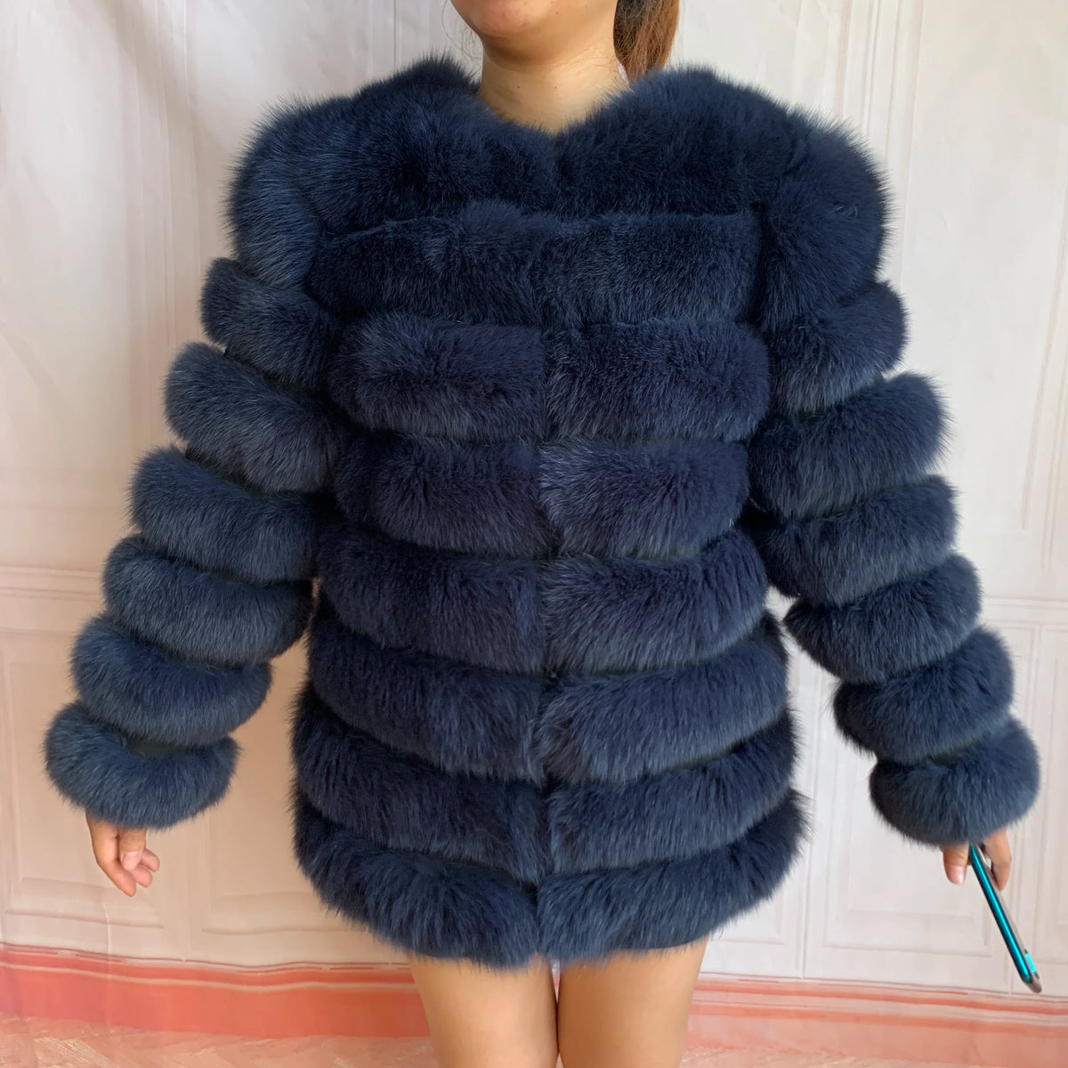 4in1 Real Fox Fur Coat for Women