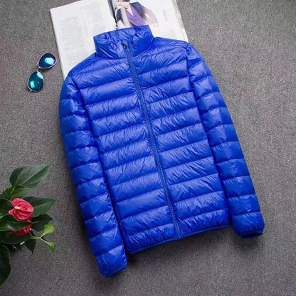 Men's Ultra Light Duck Down Hooded Winter Jacket 5XL