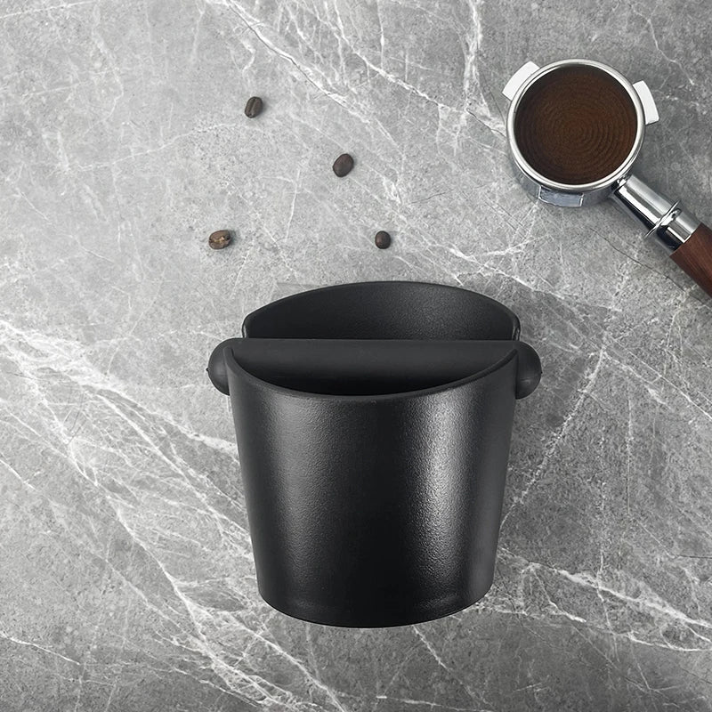 Coffee Knock Box Black ABS with Detachable Knock Bar