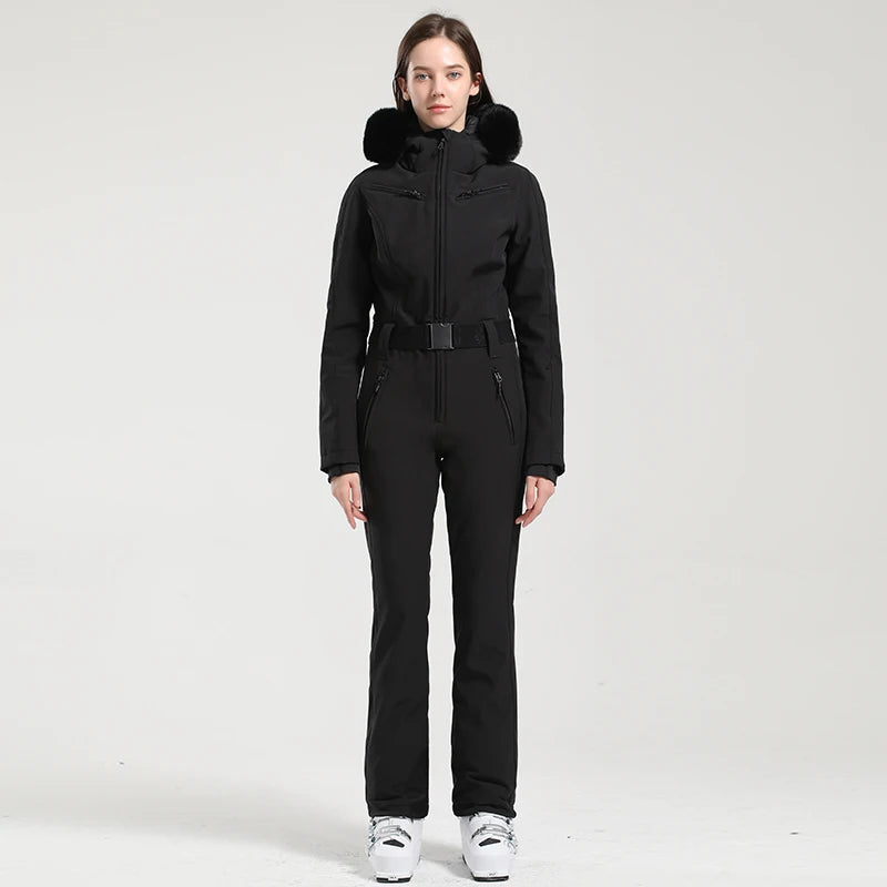 Gsou Women's Winter Snow Jumpsuit Waterproof Ski Suit