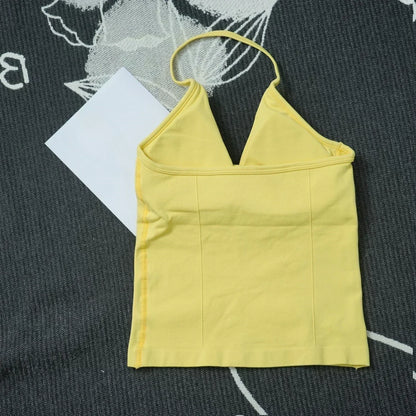 Seamless Lace-Up Bra and Shorts Yoga Set for Women