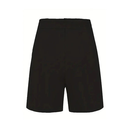 Y2K Solid Button Front Tie Waist Shorts for Women