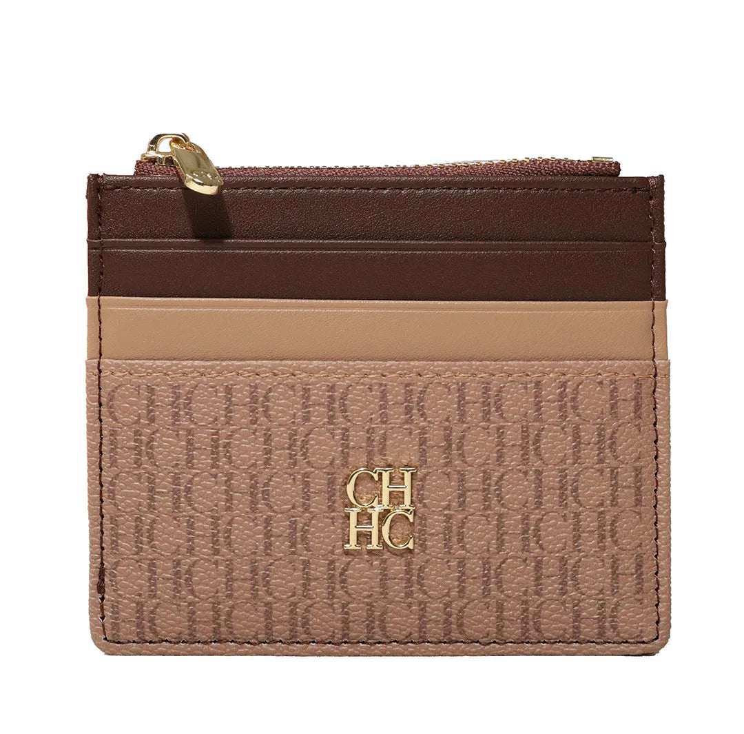 CH Women's Zipper Wallet with Letter Decoration