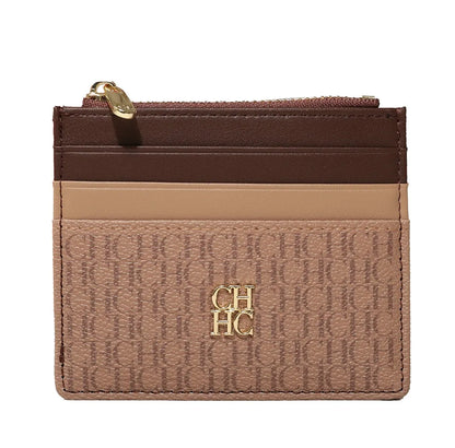 CH Women's Zipper Wallet with Letter Decoration