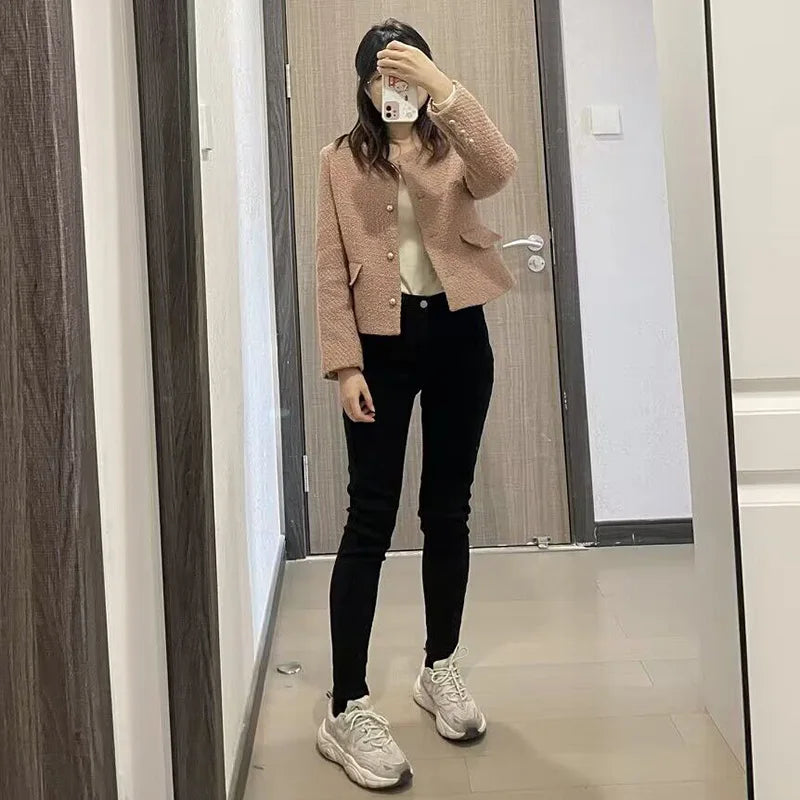 Women's Winter Plush Stretch Skinny Jeans