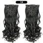 22 Inch Curly Wavy Clip In Hair Extensions Synthetic