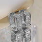 Huitan CZ Hoop Earrings for Women in Silver and Gold