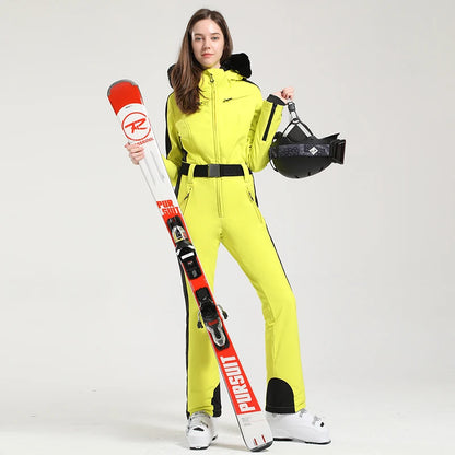 Gsou Women's Winter Snow Jumpsuit Waterproof Ski Suit