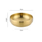 Stainless Steel Double Layer Cold Noodle Bowl Gold Silver