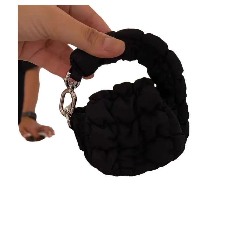 Black Nylon Mini Cloud Waist Pack with Coin Purse