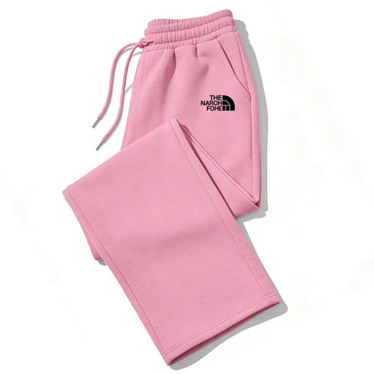 Womens Fleece Straight Leg Joggers Casual Pants