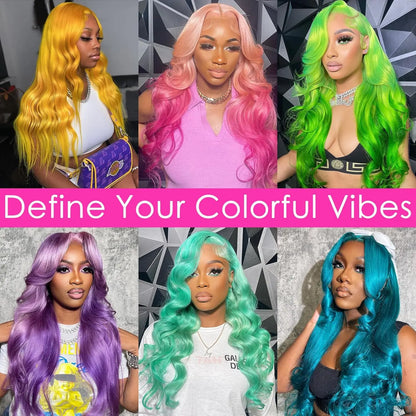 613 Body Wave Lace Frontal Wig Human Hair Blonde 30 Inch