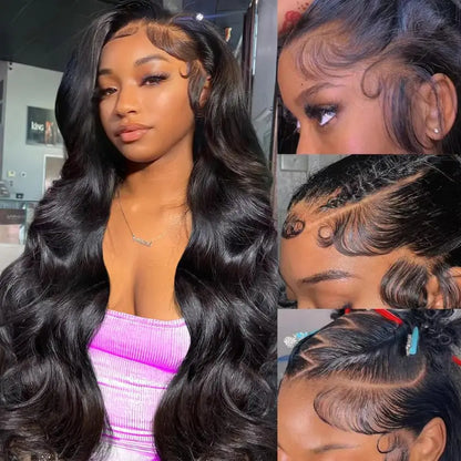 Natural Black Body Wave Lace Wig 40 42 Inches
