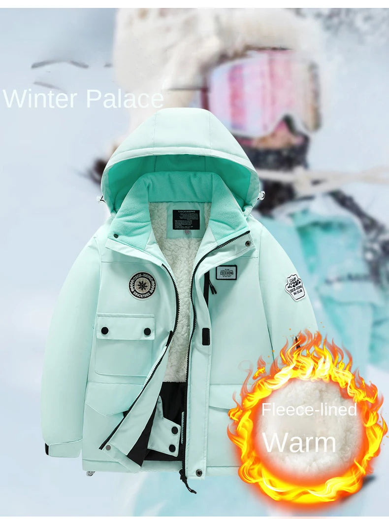 Winter Skiing Suit for Boys and Girls, Waterproof Polyester
