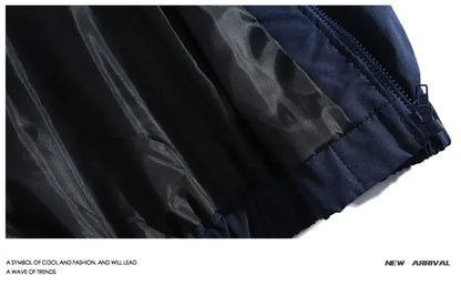Men's Patchwork Color Block Varsity Jacket