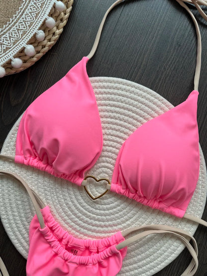 RUOTONSEPT Solid Color Bikini Set Women's Swimwear