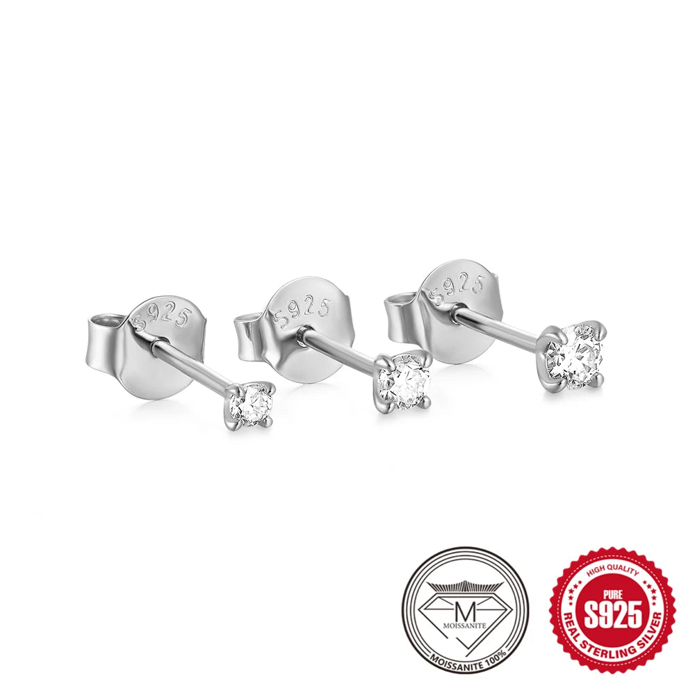 Canner Moissanite Stud Earrings 925 Sterling Silver