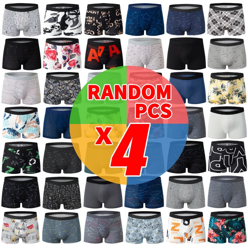 Men's Printed Boxer Shorts Comfortable Plus Size