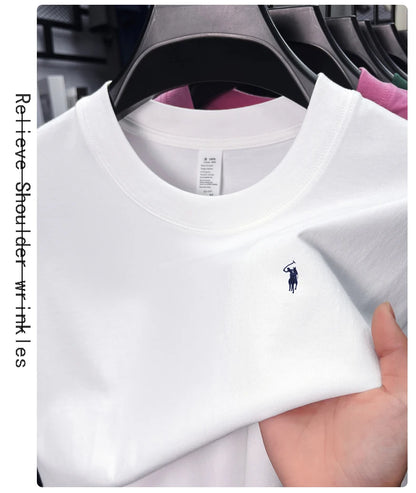 Cotton Men's Short Sleeve T-Shirt Casual Round Neck