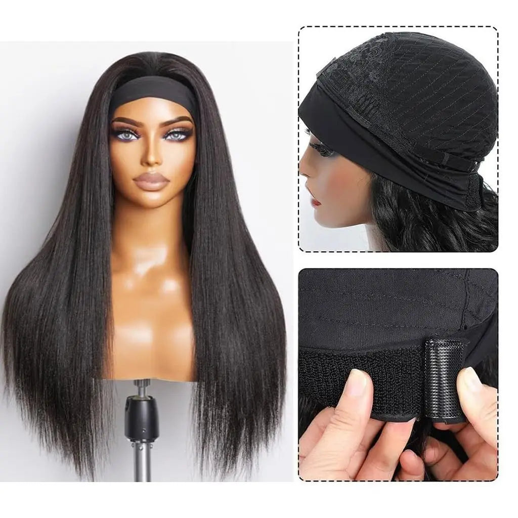 18 Inch Straight Headband Wig Brazilian Virgin Hair