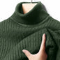 Men's Ribbed Turtleneck Sweater Casual Long Sleeve
