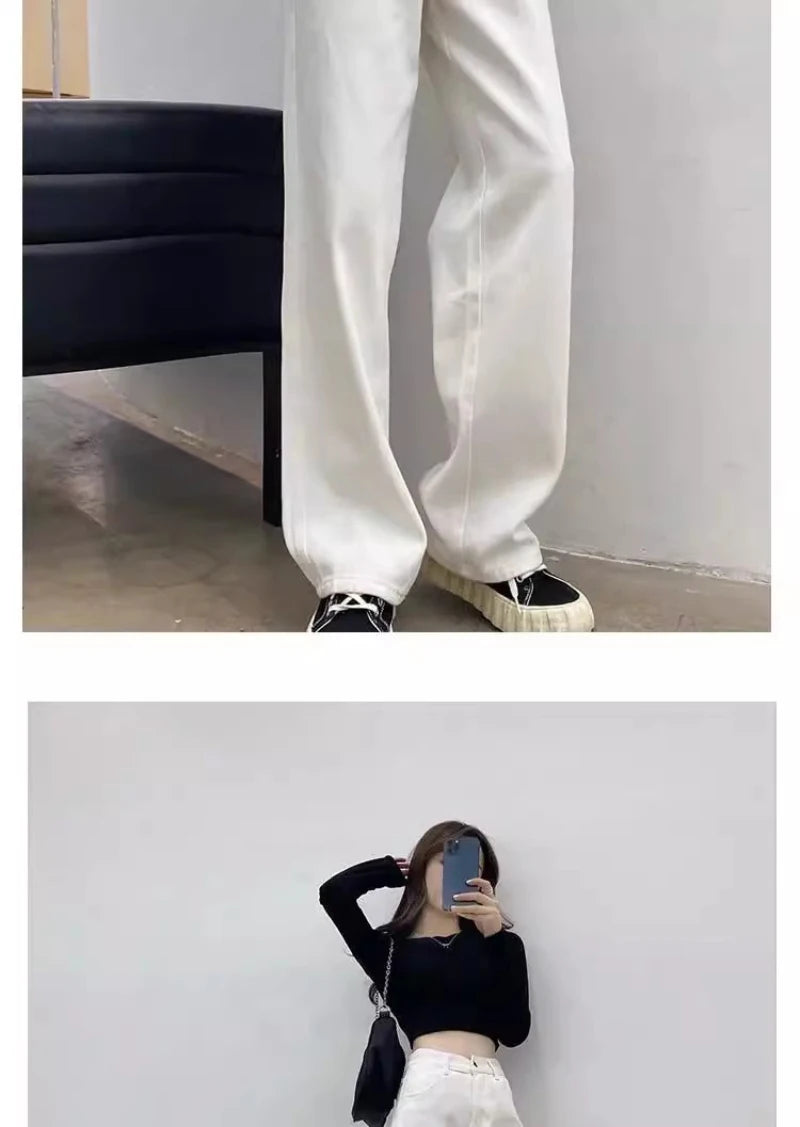 Women's Loose Denim Straight Leg Pants