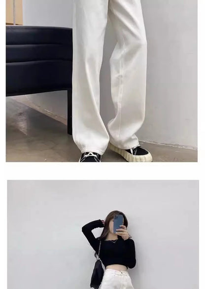 Women's Loose Denim Straight Leg Pants