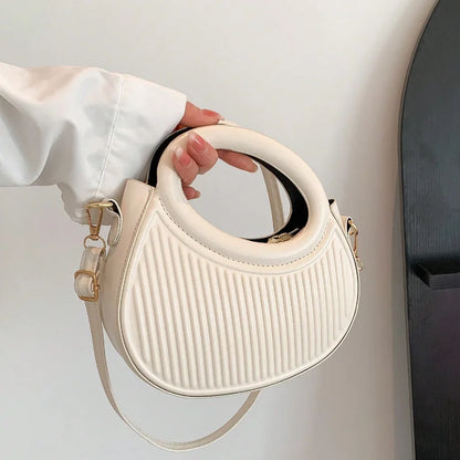 Chic Stripe Crossbody Bag for Women in Synthetic Leather