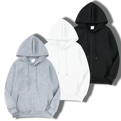 Men's Casual Long Sleeve Zipper Hoodie Jacket