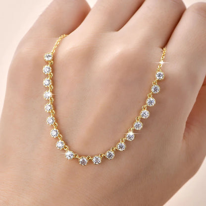 Moissanite Bubble-Style Necklace 3mm D VVS1 14K Gold Filled