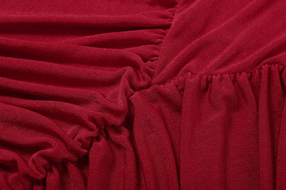 Maxi Dress Women Turtleneck Full Sleeve Backless