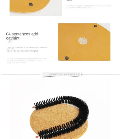 Cat Toy Arch with Massage Brush and Scratching Pad