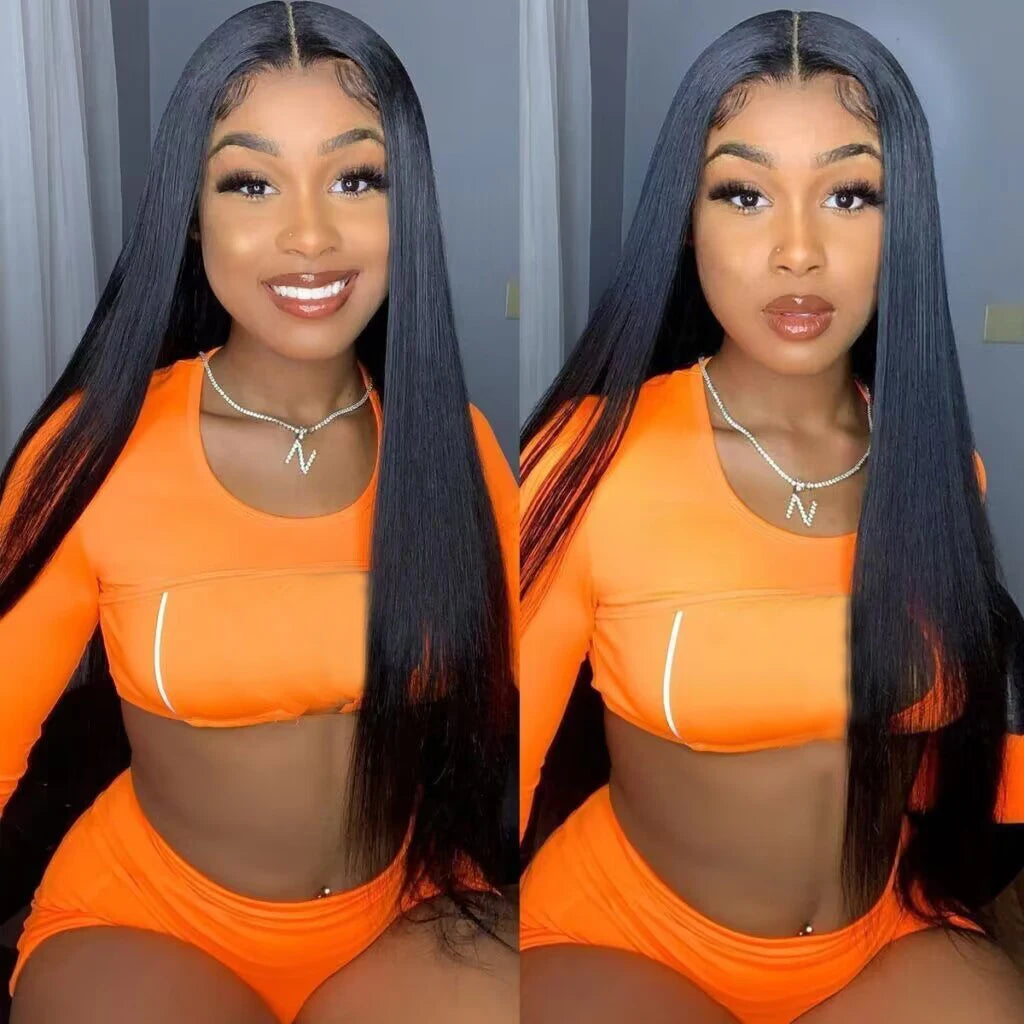 HD Lace Front Straight Human Hair Wig Transparent Lace
