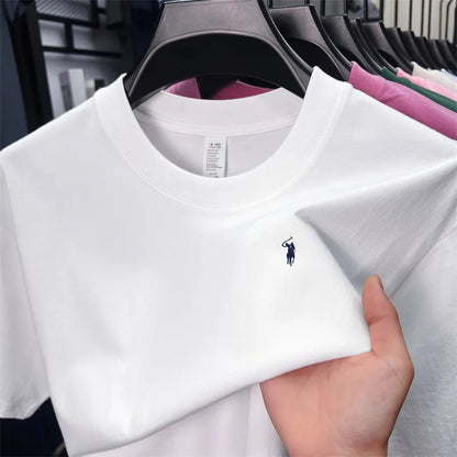 Cotton Men's Short Sleeve T-Shirt Casual Round Neck