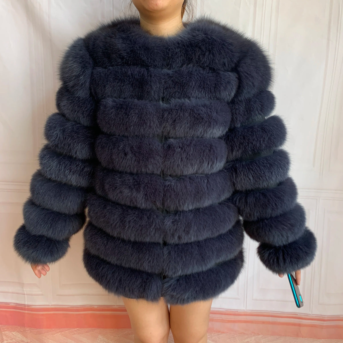 4in1 Real Fox Fur Coat for Women