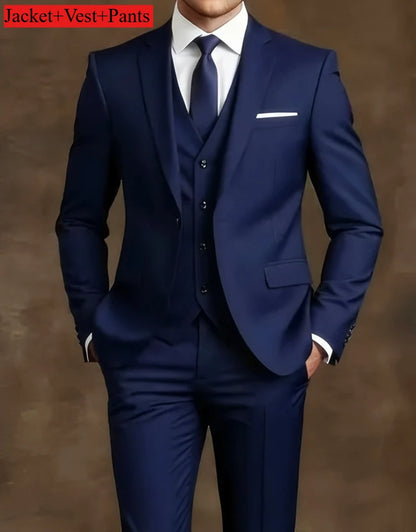 Slim Fit Black Tuxedo Suit Set for Men
