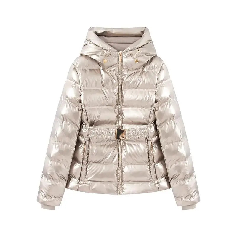 Casual Fur-Trimmed Hooded Ski Suit Women Warm Jumpsuit