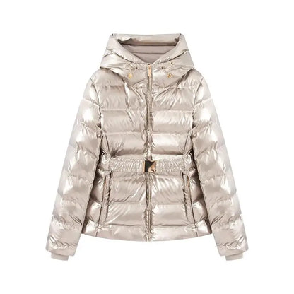 Casual Fur-Trimmed Hooded Ski Suit Women Warm Jumpsuit
