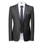 Men's Solid Color Formal Suit Jacket Slim Fit Blazer