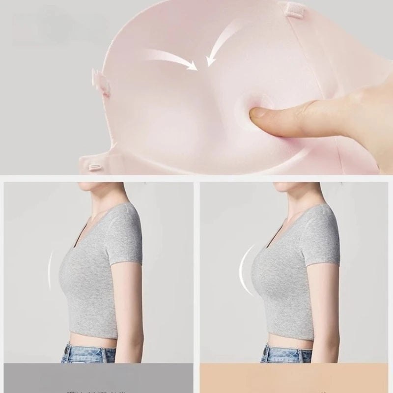 Seamless Push Up Strapless Bra for Women Adjustable Solid Color