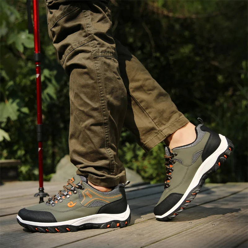 Men's Leather Casual Sneakers for Tennis and Walking
