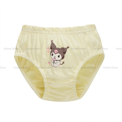 Cotton Girls Briefs with Cartoon Characters