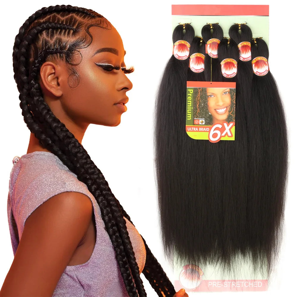 26 Inch Pre Stretched Blonde Ombre Braiding Hair