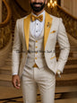 Men's Slim Fit Tuxedo 3 Piece Suit for Wedding and Work