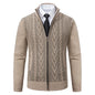 Men's Casual Knitted Sweater Coat in Cashmere Blend