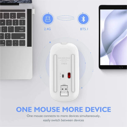 LED Wireless Mouse USB Rechargeable Bluetooth RGB