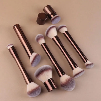 7pcs Makeup Brush Set with Wool Fiber Bristles