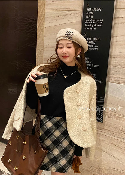 Women's Turtleneck Sweater with Velvet Lining